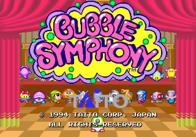 Bubble Symphony Arcade Screenshot: Title screen (as Bubble Symphony).