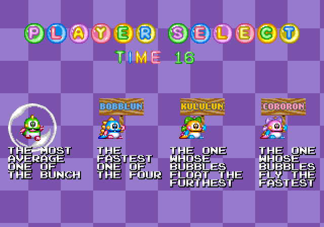 Bubble Symphony Arcade Screenshot: Let's begin...first, select a player!