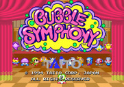 Bubble Symphony for Arcade - Title screen (as Bubble Symphony).