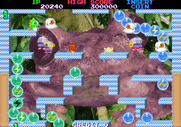 Bubble Memories: The Story of Bubble Bobble III for Arcade - The lightning bolt bubbles can help defeat opponents!