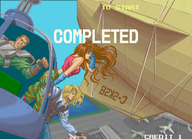 Elevator Action II Arcade Screenshot: Another mission completed!