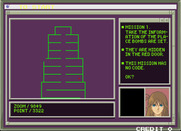 Elevator Action II for Arcade - Each level begins with a map and your objective.