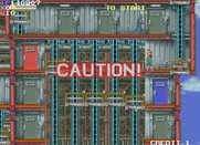 Elevator Action II for Arcade - Somehow I need to utilize all of these elevators to reach the red door.