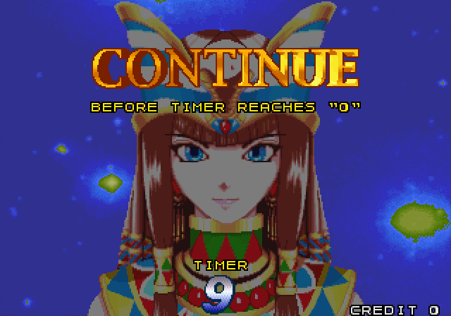 Cleopatra Fortune Arcade Screenshot: Continue?