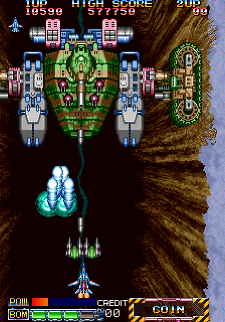 Grid Seeker: Project Storm Hammer Arcade Screenshot: The second end of level boss approaches...