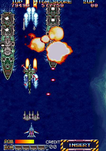 Grid Seeker: Project Storm Hammer Arcade Screenshot: Be careful around these ships, they're deadly...