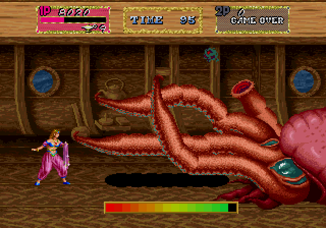 Arabian Magic Arcade Screenshot: Fighting the Kraken!