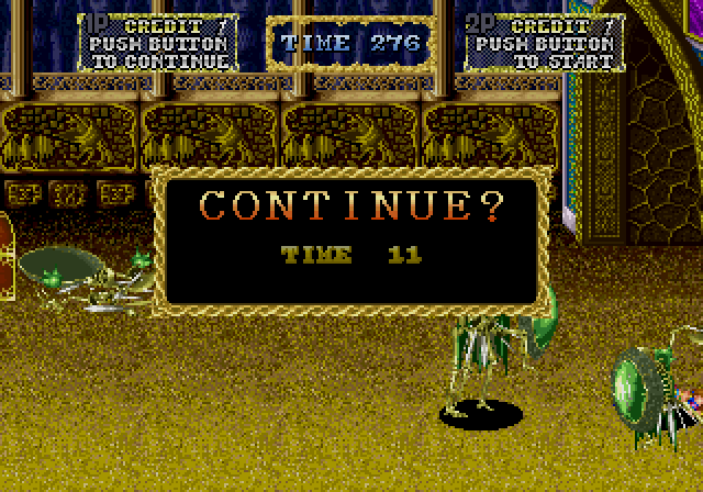 Arabian Magic Arcade Screenshot: Game over...continue?
