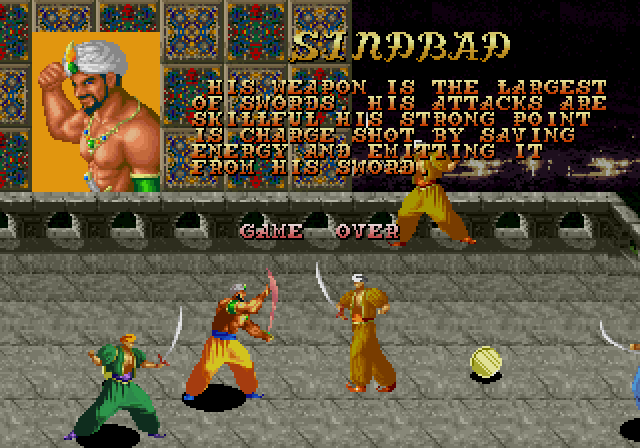 Arabian Magic Arcade Screenshot: Game demonstration mode.