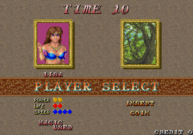 Arabian Magic Arcade Screenshot: Player select.