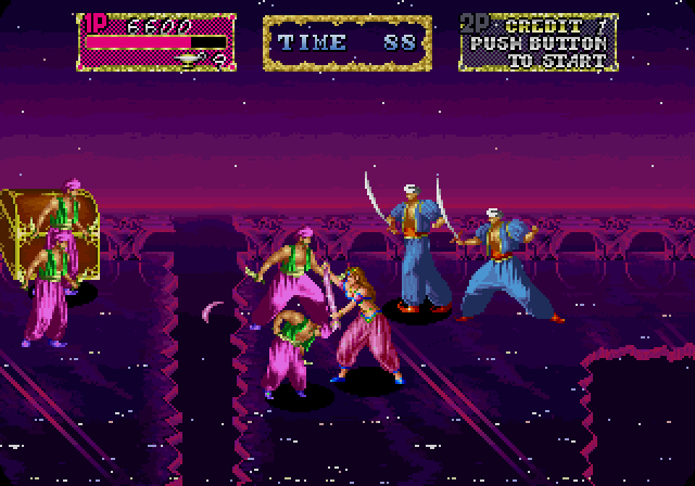 Arabian Magic Arcade Screenshot: Don't fall into the gaps in this area...