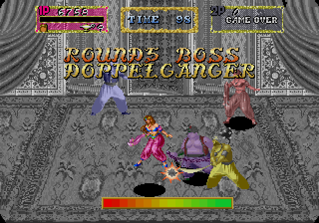 Arabian Magic Arcade Screenshot: An end of level boss approaches!