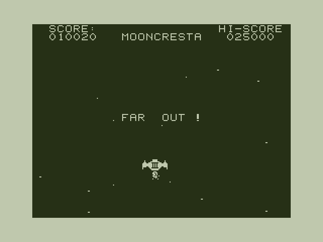 Moon Cresta Dragon 32/64 Screenshot: Far out!