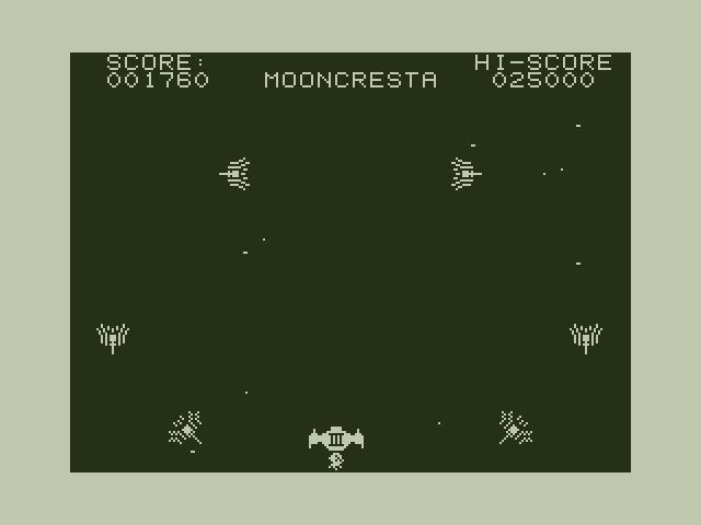 Moon Cresta Dragon 32/64 Screenshot: Uh oh, I'm surrounded!
