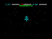 Moon Cresta for ZX Spectrum - The game begins with the ship launching...