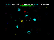 Moon Cresta for ZX Spectrum - The enemy patterns repeat now with greater difficulty...