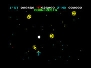 Moon Cresta for ZX Spectrum - Don't crash when enemies fly down low!