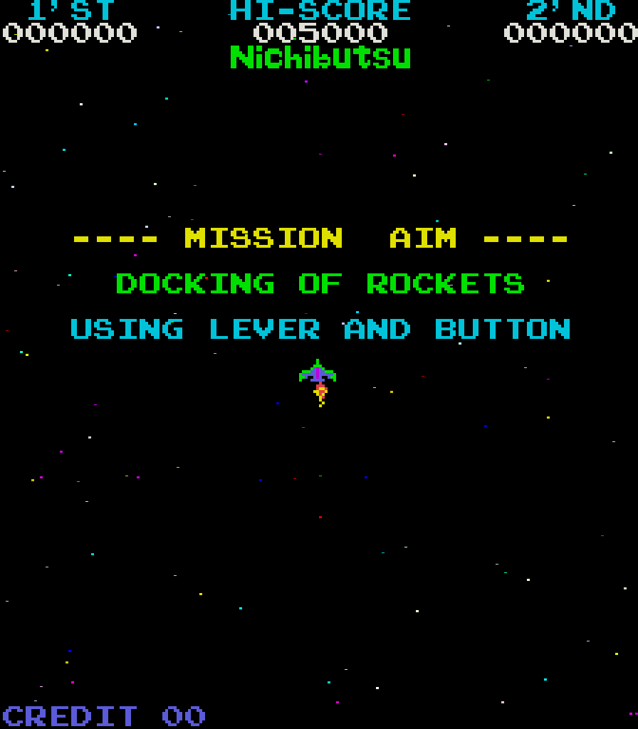 Moon Cresta Arcade Screenshot: Game demo.