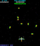 Moon Cresta for Arcade - My stage III ship shoots some opponents...