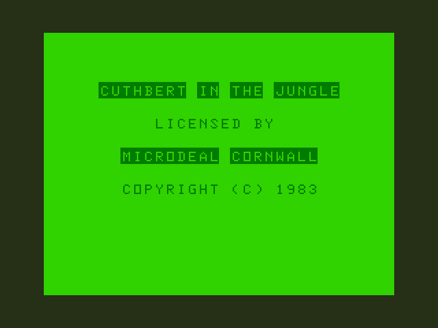 Trapfall Dragon 32/64 Screenshot: Title screen.