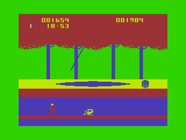 Trapfall Dragon 32/64 Screenshot: Careful timing is needed to jump over the scorpions...