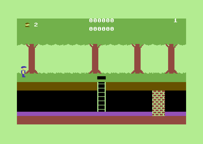 Trapfall Commodore 64 Screenshot: Game start.