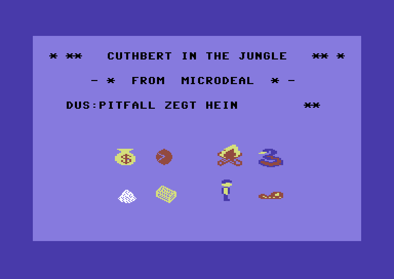 Trapfall Commodore 64 Screenshot: Title screen.