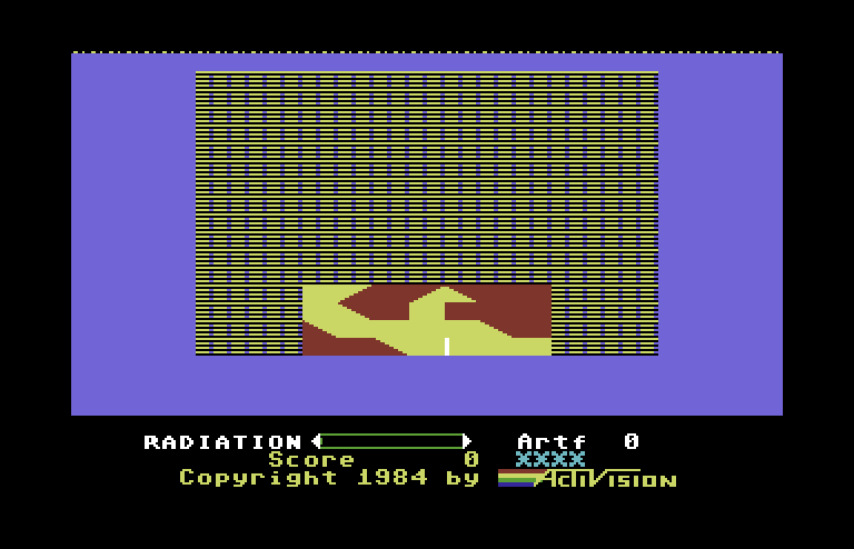 Pastfinder Commodore 64 Screenshot: Game start; here's the world map.