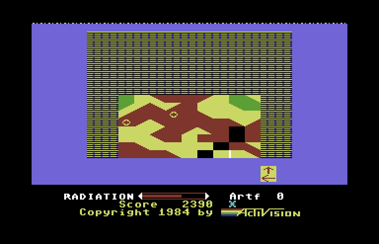 Pastfinder Commodore 64 Screenshot: The map expands,