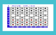 Kiddie Checkers for Commodore VIC-20 - The game begins and the computer makes the first move...