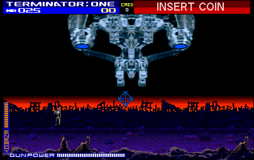 Terminator 2: Judgment Day Arcade Screenshot: The game begins...