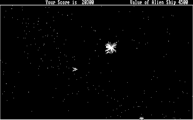 Kamikazi Alien IBM PC/Compatibles Screenshot: Opponent destroyed!
