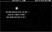 Kamikazi Alien for IBM PC/Compatibles - Game over.