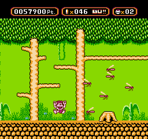 Amagon NES / Famicom Screenshot: Oh no, more bees!
