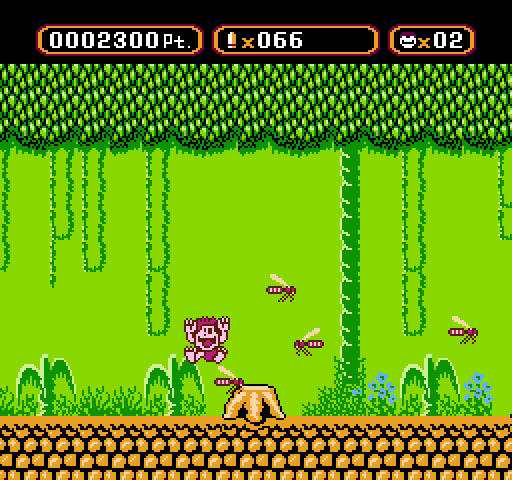 Amagon NES / Famicom Screenshot: Killed by bees!