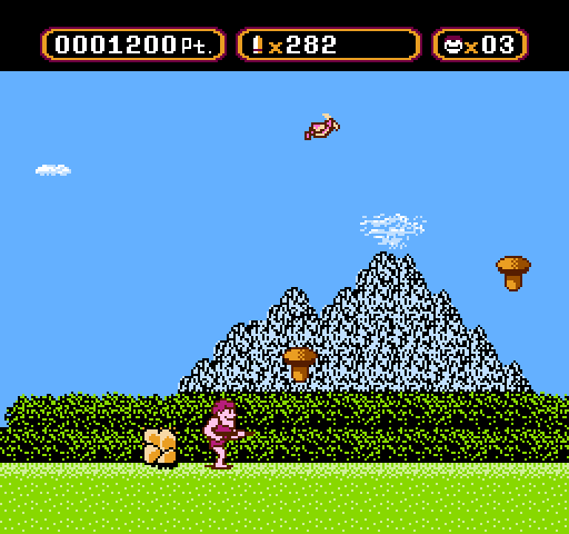 Amagon NES / Famicom Screenshot: Leaping mushrooms!