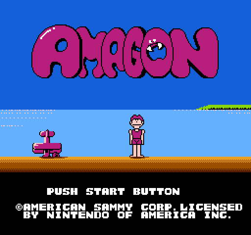 Amagon NES / Famicom Screenshot: Title screen (U.S. version).