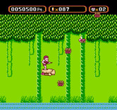 Amagon for NES / Famicom - Riding on the back of a flying turtle...