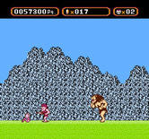 Amagon for NES / Famicom - A giant lion-man sneaks up from the right!