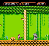Amagon for NES / Famicom - Level two start; a giant elephant-man approaches!
