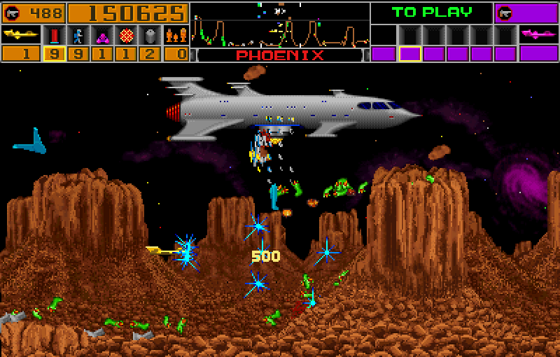 Strike Force Arcade Screenshot: This area is swarming with aliens!