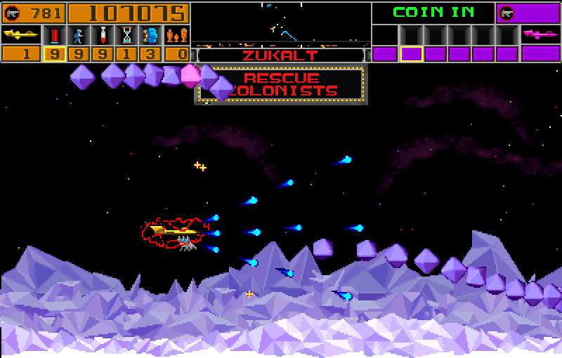 Strike Force Arcade Screenshot: Cystal snakes attack!