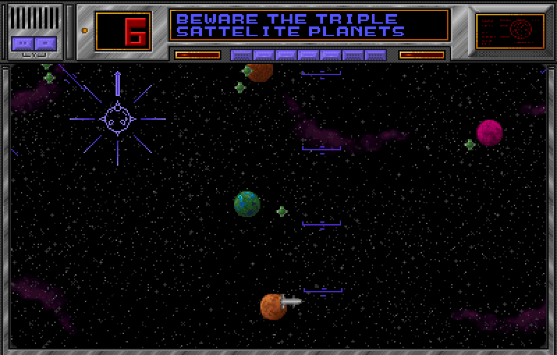 Strike Force Arcade Screenshot: Choose the next planet to travel to...