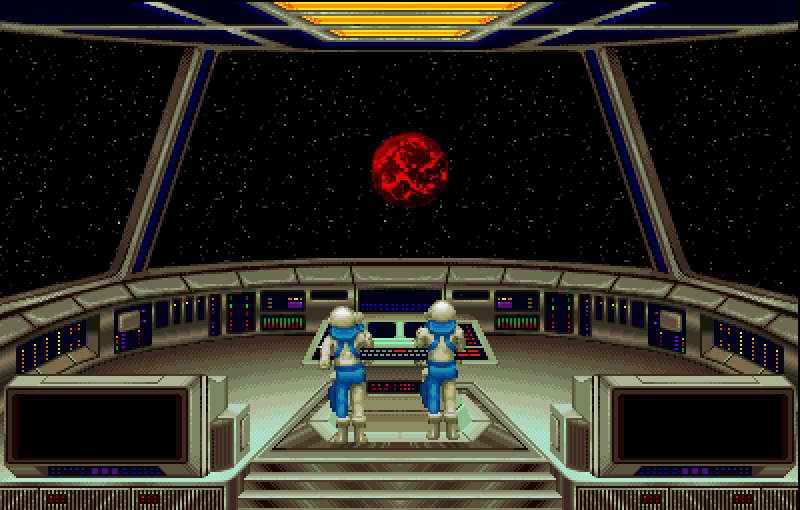 Strike Force Arcade Screenshot: Approaching the next planet...
