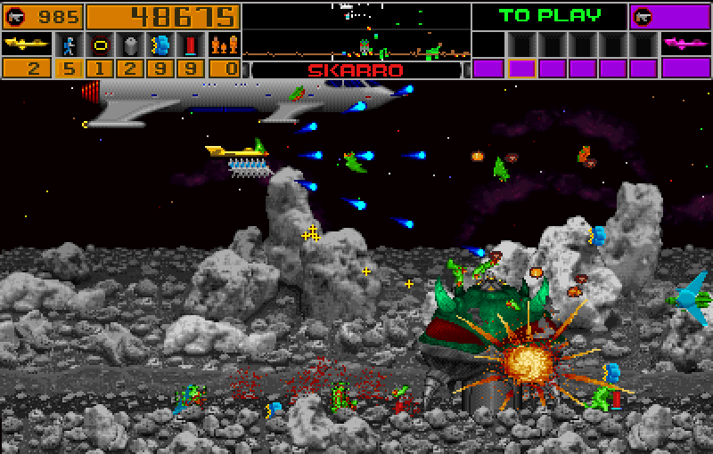 Strike Force Arcade Screenshot: Another ground based opponent appears...