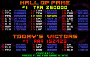 Strike Force for Arcade - The high score table.