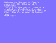 Return to Eden for Memotech MTX - The starting location.