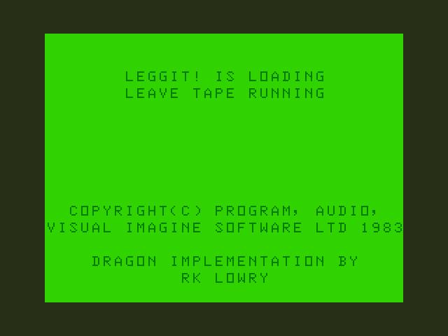 Jumping Jack Dragon 32/64 Screenshot: Loading screen.