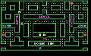 Chomps for IBM PC/Compatibles - Gameplay on the third maze.