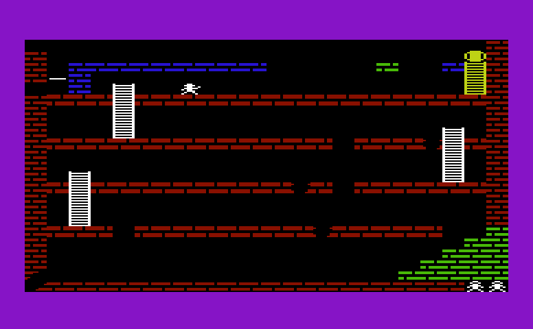 Zorgon's Kingdom Commodore VIC-20 Screenshot: Don't fall through gaps in the platforms!